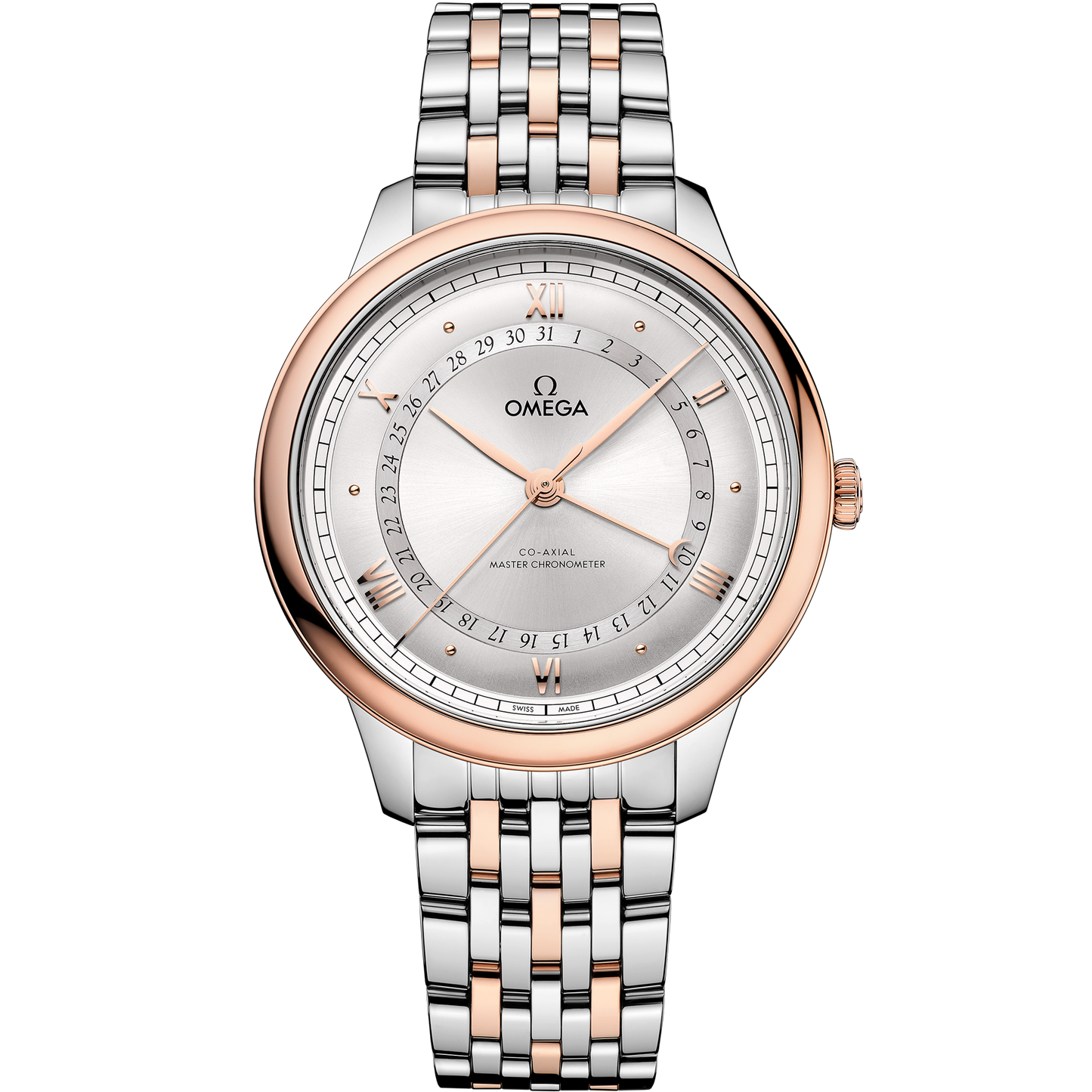 De Ville Prestige 42 mm, steel ‑ Sedna™ gold on steel ‑ Sedna™ gold