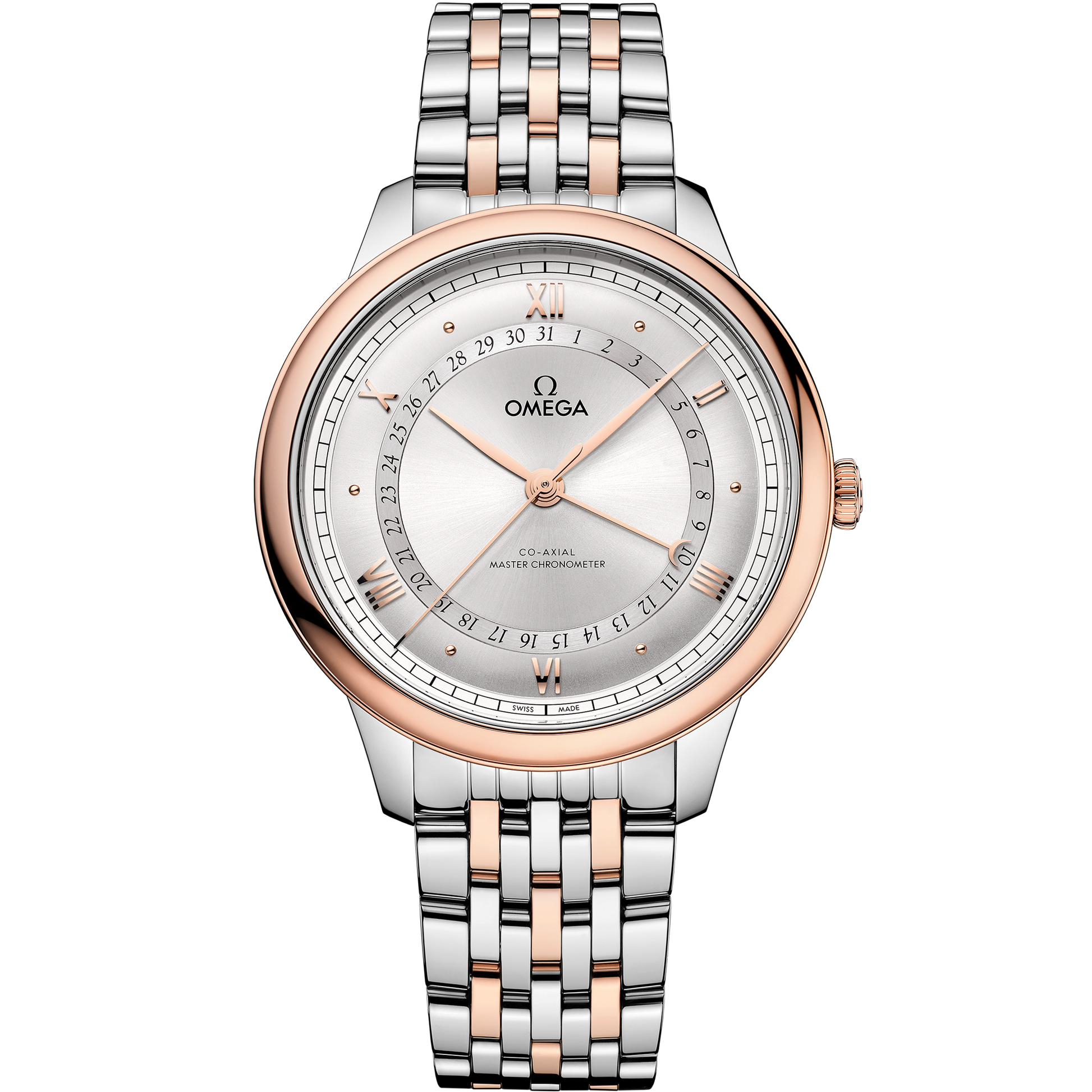 De Ville Prestige 42 mm, steel ‑ Sedna™ gold on steel ‑ Sedna™ gold