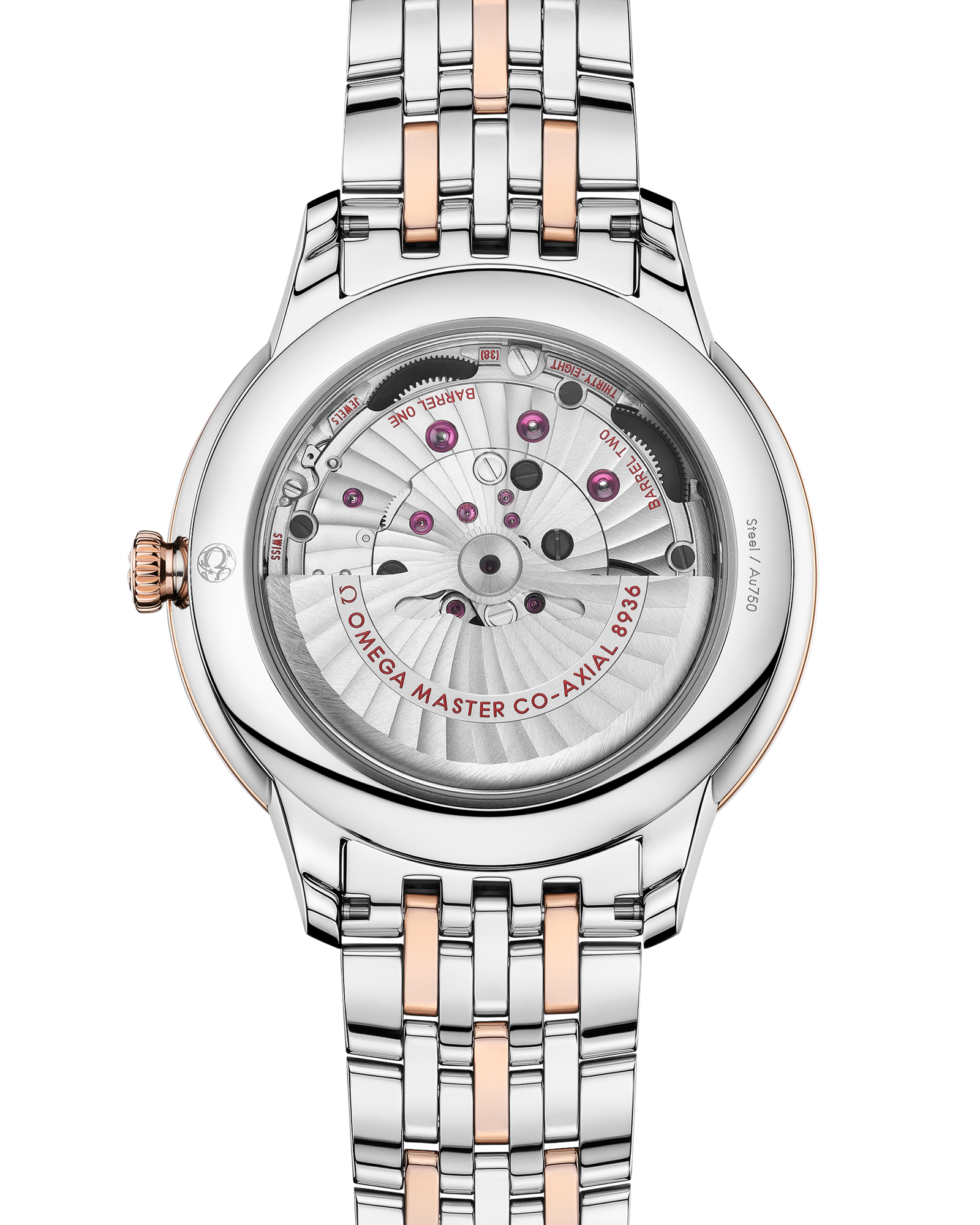 De Ville Prestige 42 mm, steel ‑ Sedna™ gold on steel ‑ Sedna™ gold