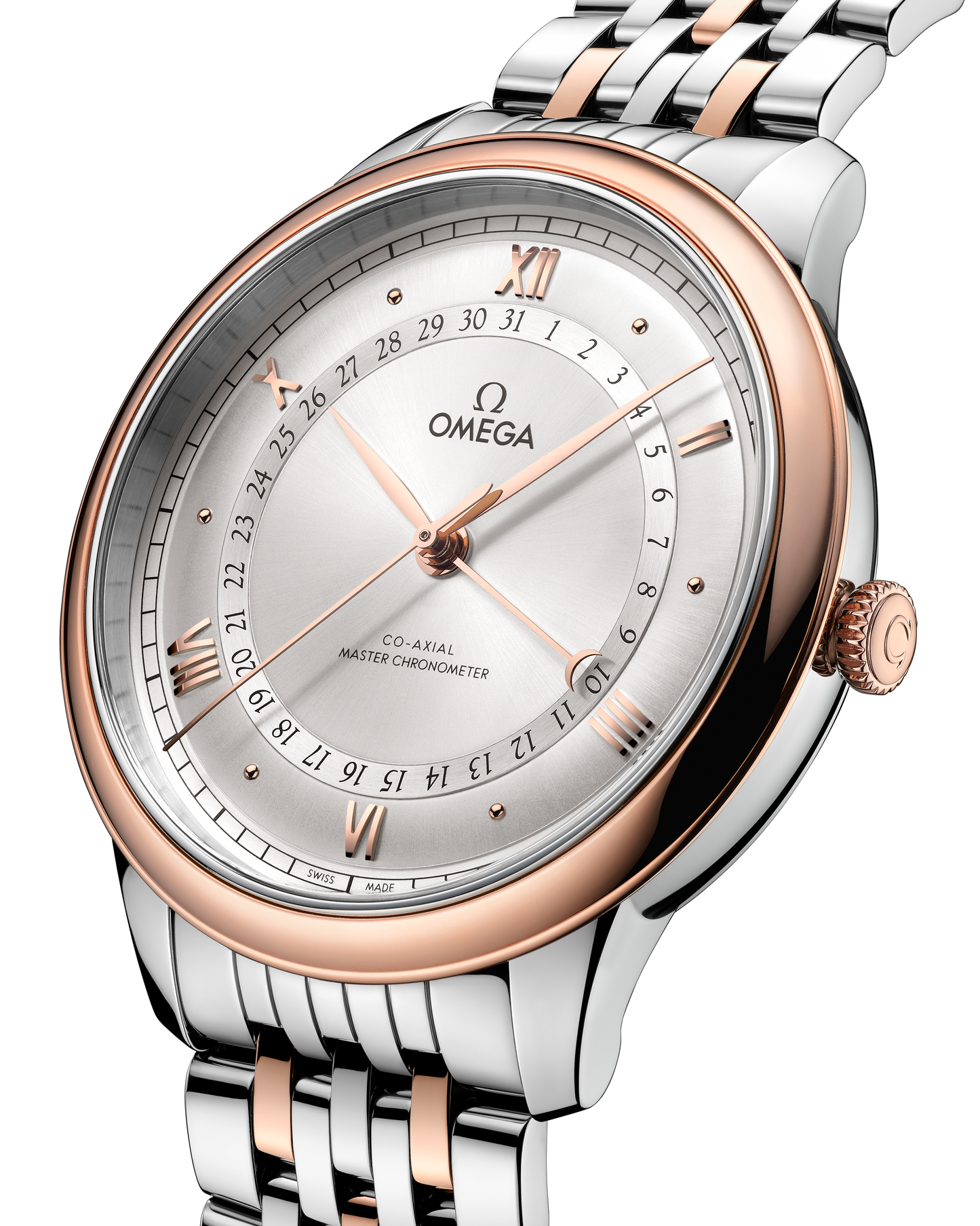 De Ville Prestige 42 mm, steel ‑ Sedna™ gold on steel ‑ Sedna™ gold