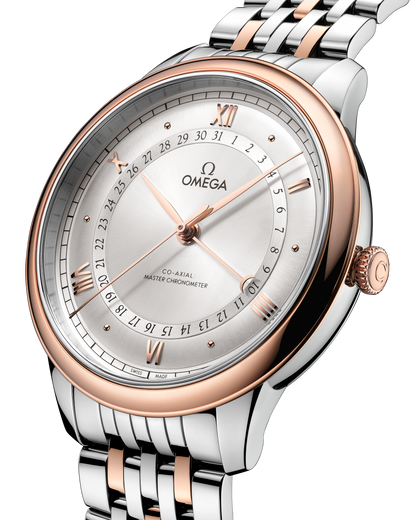 De Ville Prestige 42 mm, steel ‑ Sedna™ gold on steel ‑ Sedna™ gold