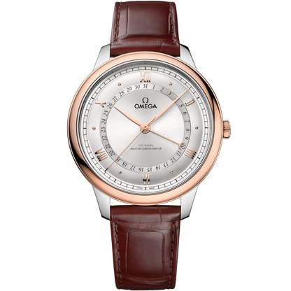 De Ville Prestige 42 mm, steel ‑ Sedna™ gold on alligator