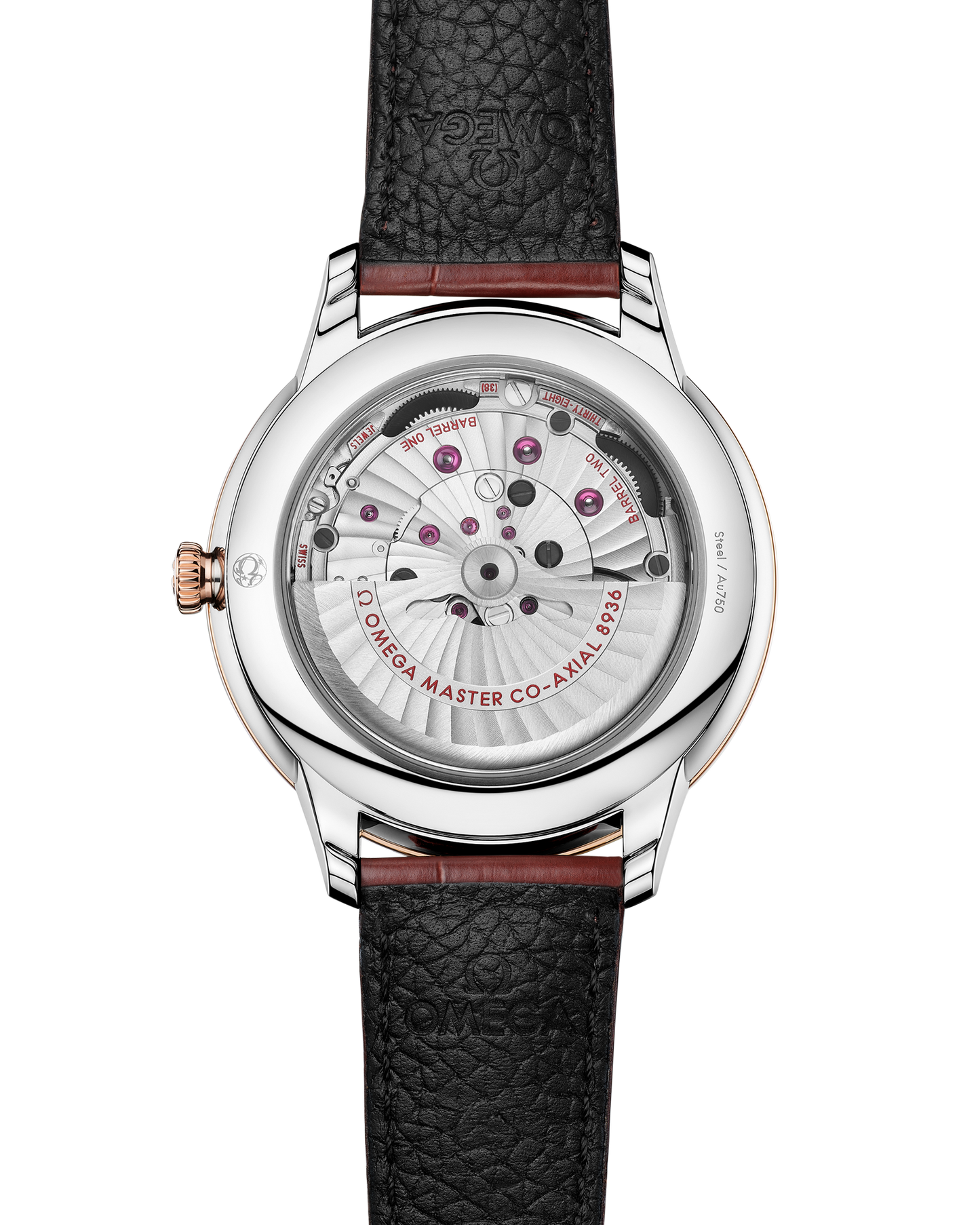 De Ville Prestige 42 mm, steel ‑ Sedna™ gold on alligator