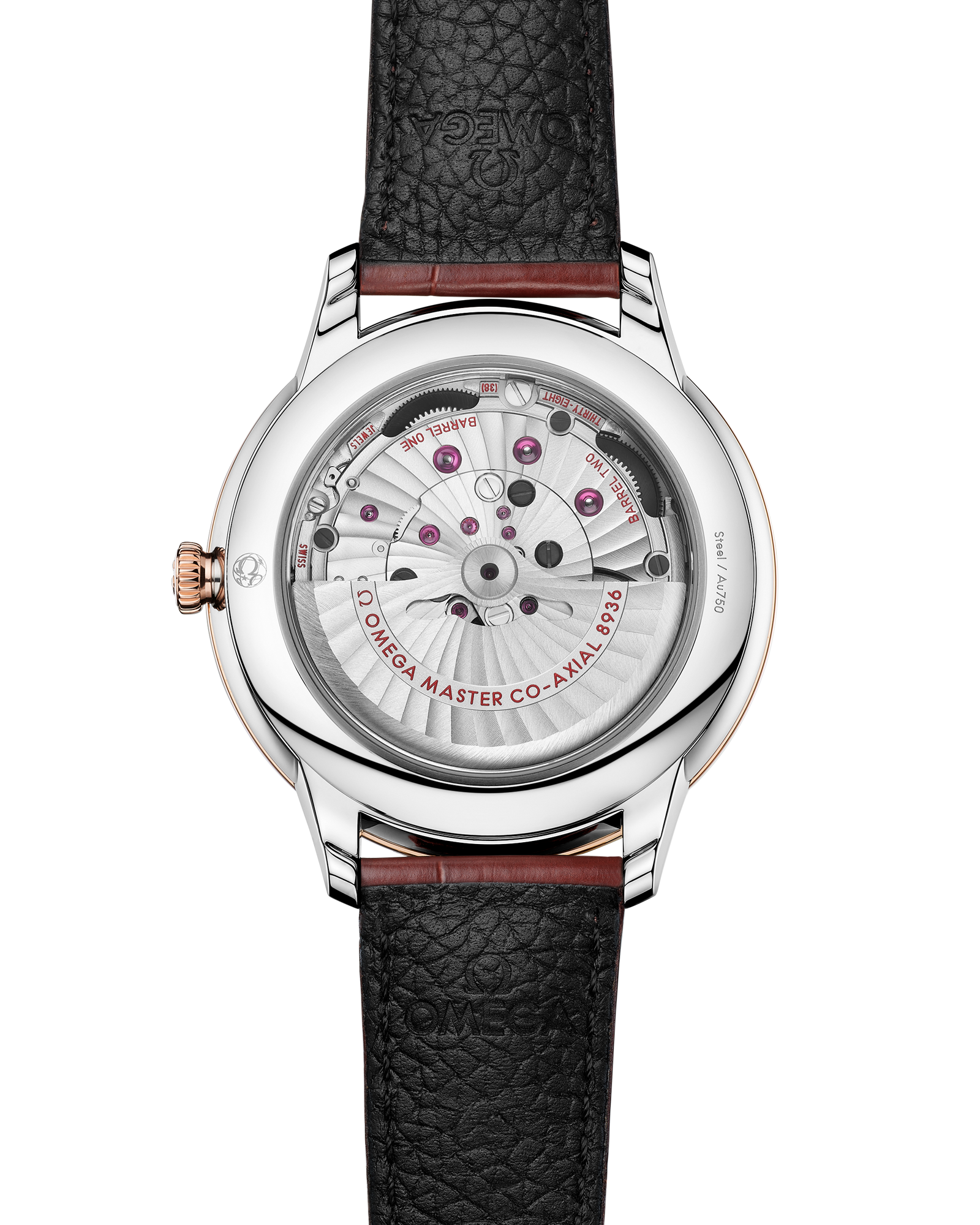 De Ville Prestige 42 mm, steel ‑ Sedna™ gold on alligator