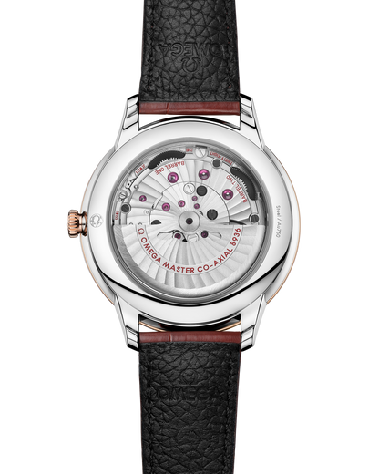 De Ville Prestige 42 mm, steel ‑ Sedna™ gold on alligator