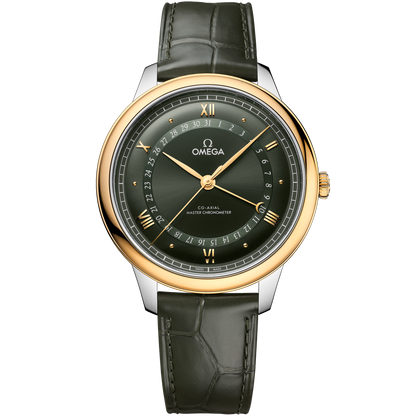De Ville Prestige 42 mm, steel ‑ yellow gold on alligator