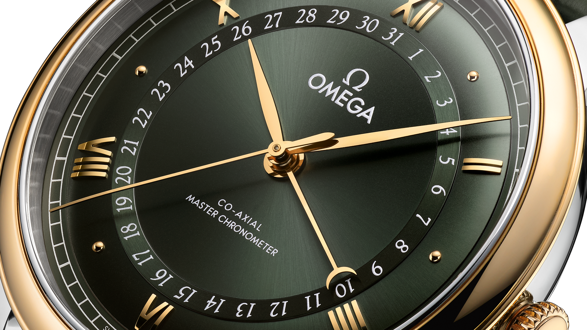 De Ville Prestige 42 mm, steel ‑ yellow gold on alligator