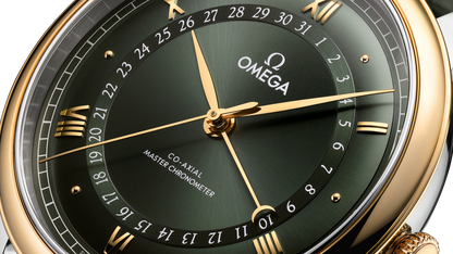 De Ville Prestige 42 mm, steel ‑ yellow gold on alligator