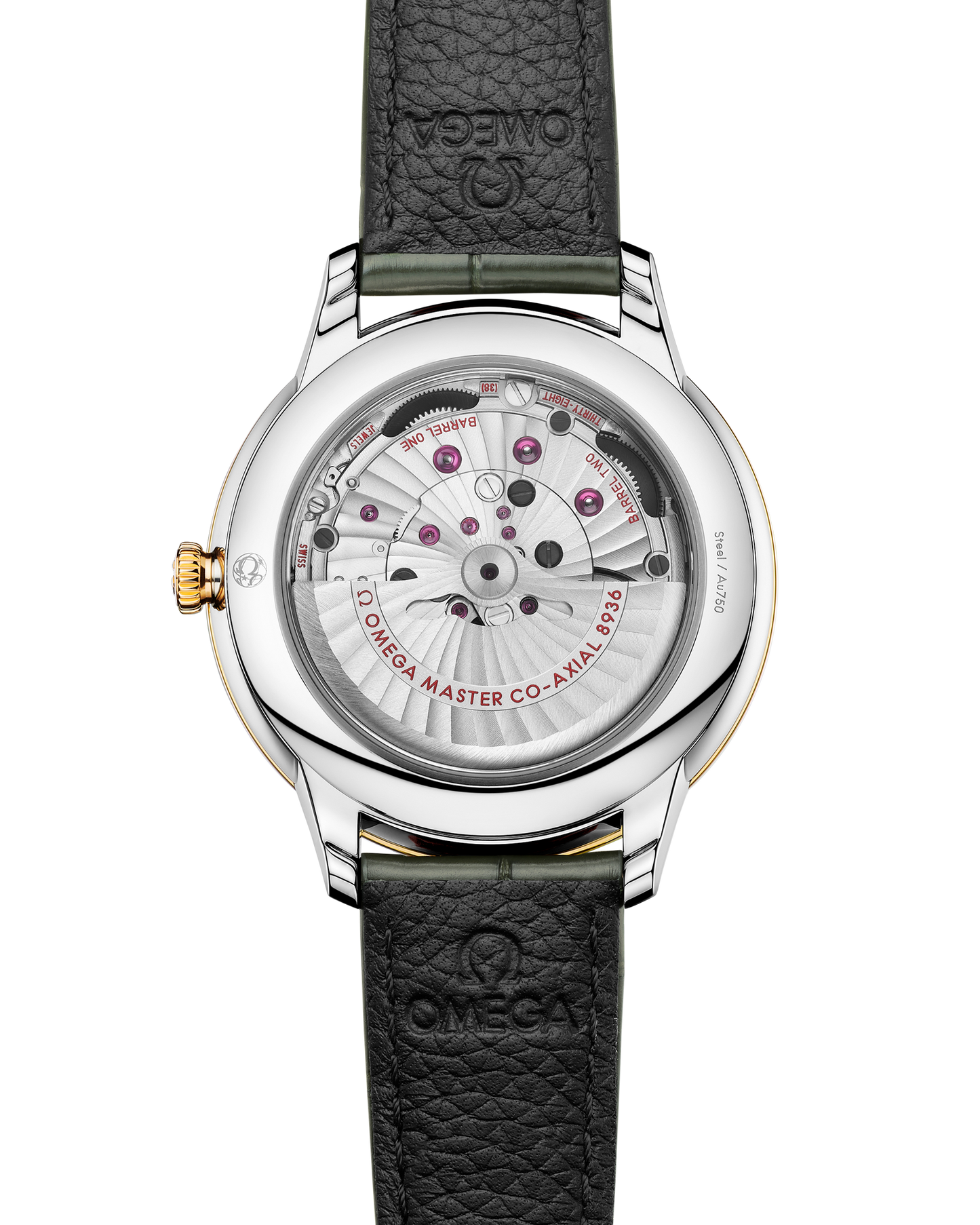 De Ville Prestige 42 mm, steel ‑ yellow gold on alligator
