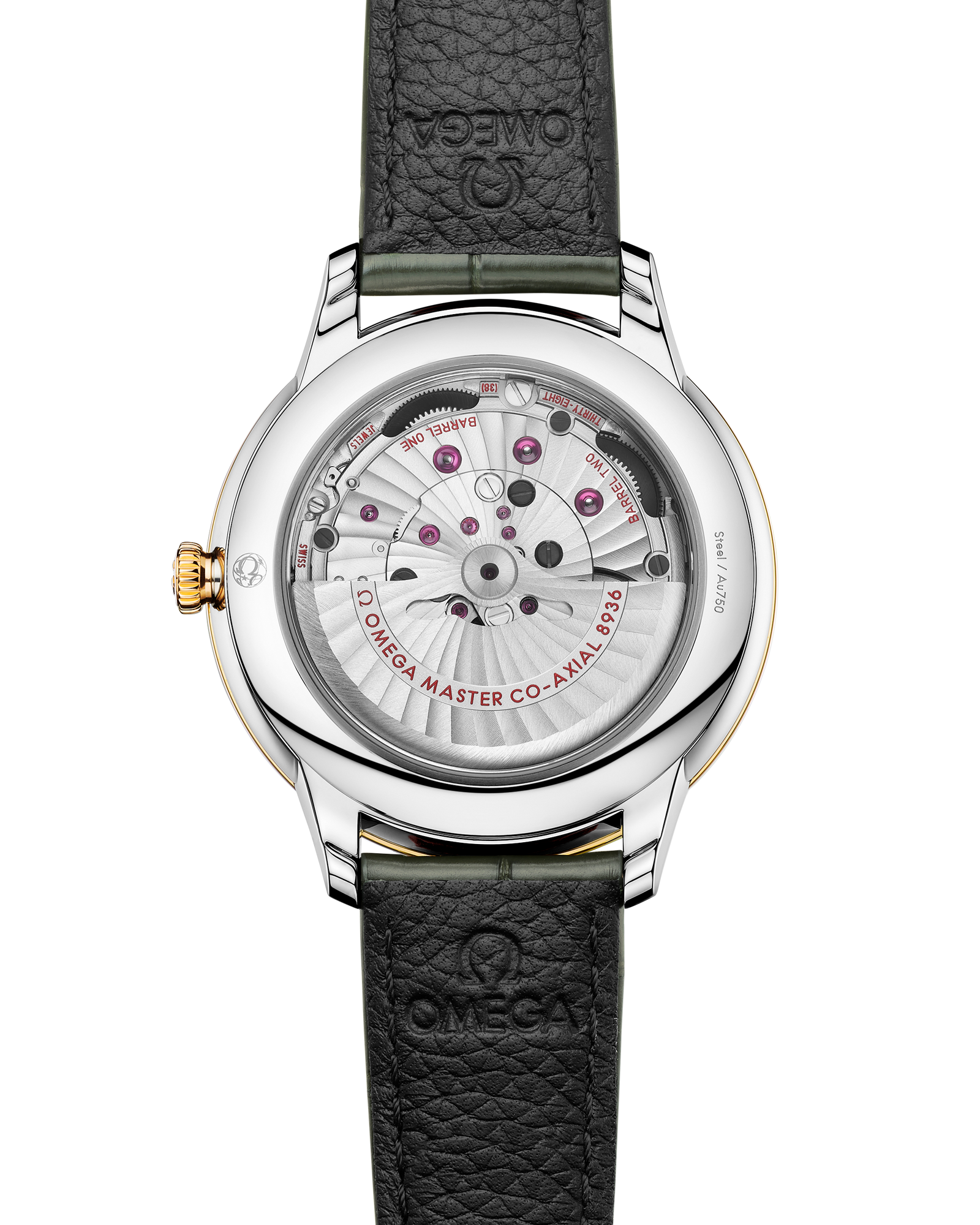 De Ville Prestige 42 mm, steel ‑ yellow gold on alligator