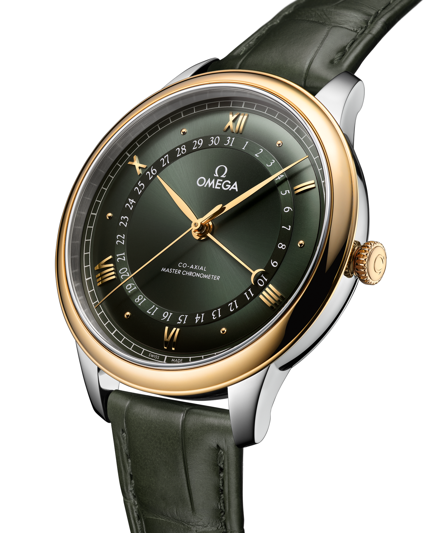 De Ville Prestige 42 mm, steel ‑ yellow gold on alligator