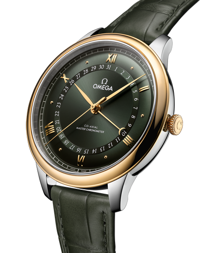De Ville Prestige 42 mm, steel ‑ yellow gold on alligator