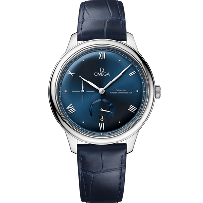 De Ville Prestige 41 mm, steel on leather strap