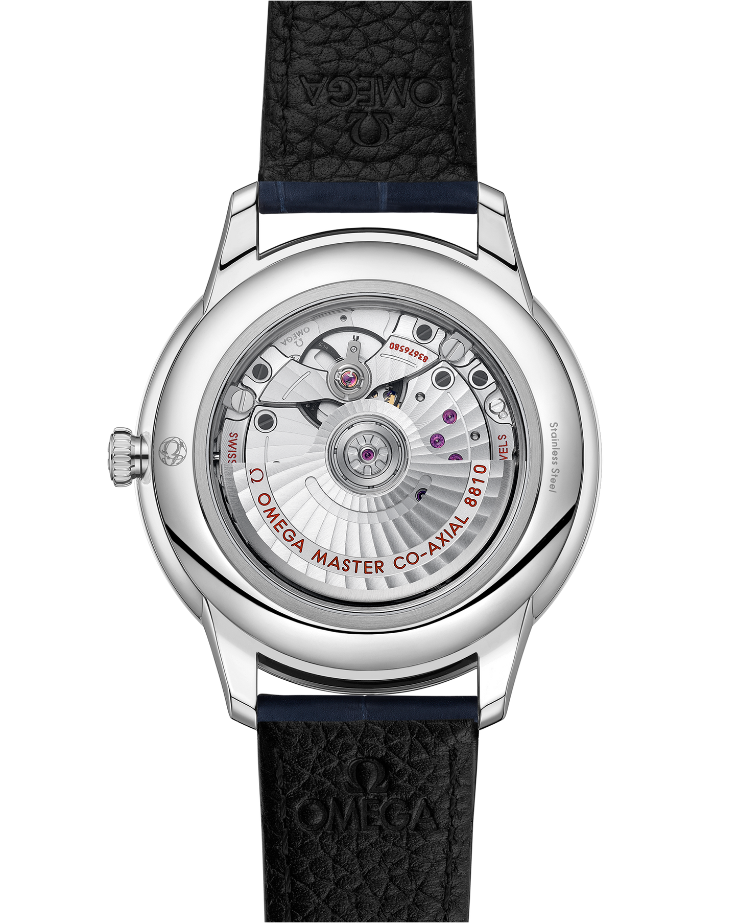 De Ville Prestige 41 mm, steel on leather strap