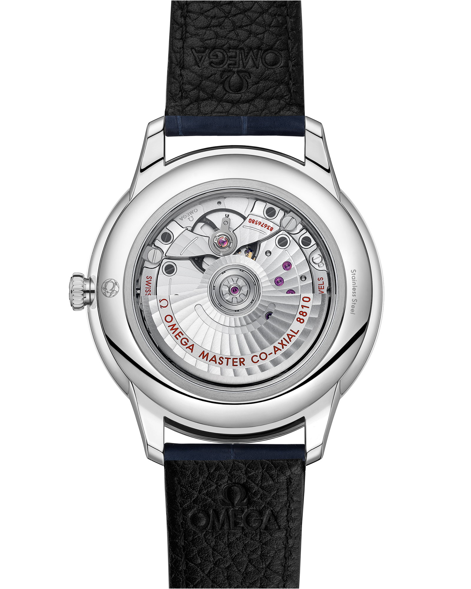 De Ville Prestige 41 mm, steel on leather strap