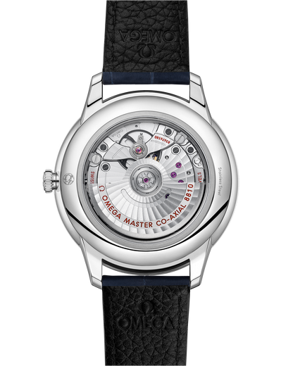 De Ville Prestige 41 mm, steel on leather strap
