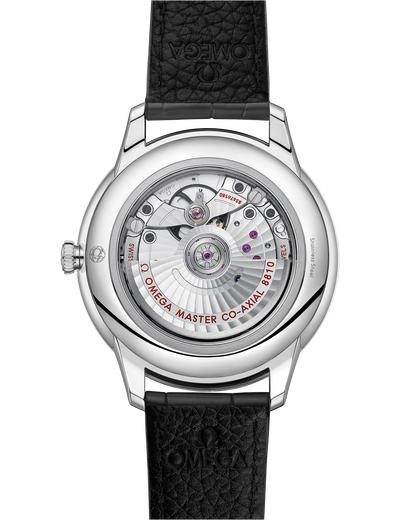De Ville Prestige 41 mm, steel on leather strap