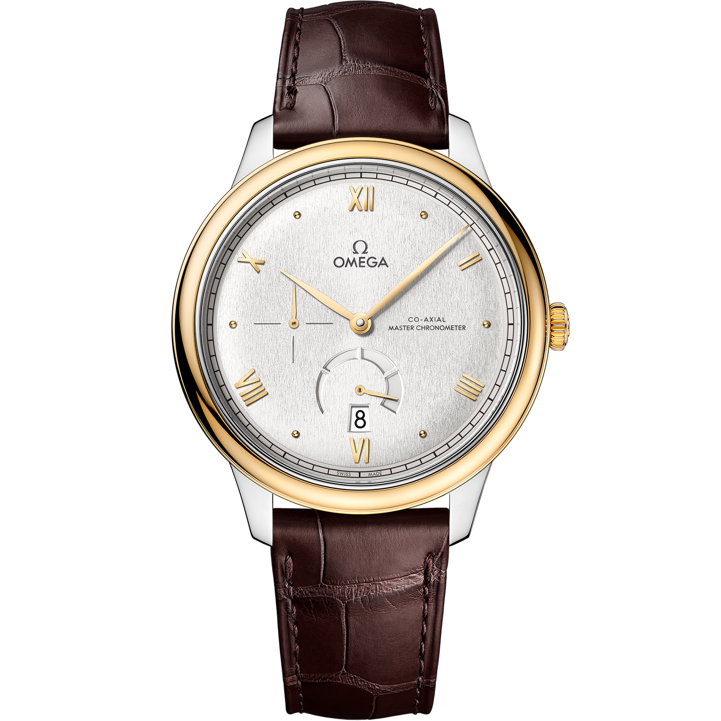 De Ville Prestige 41 mm, steel ‑ yellow gold on leather strap