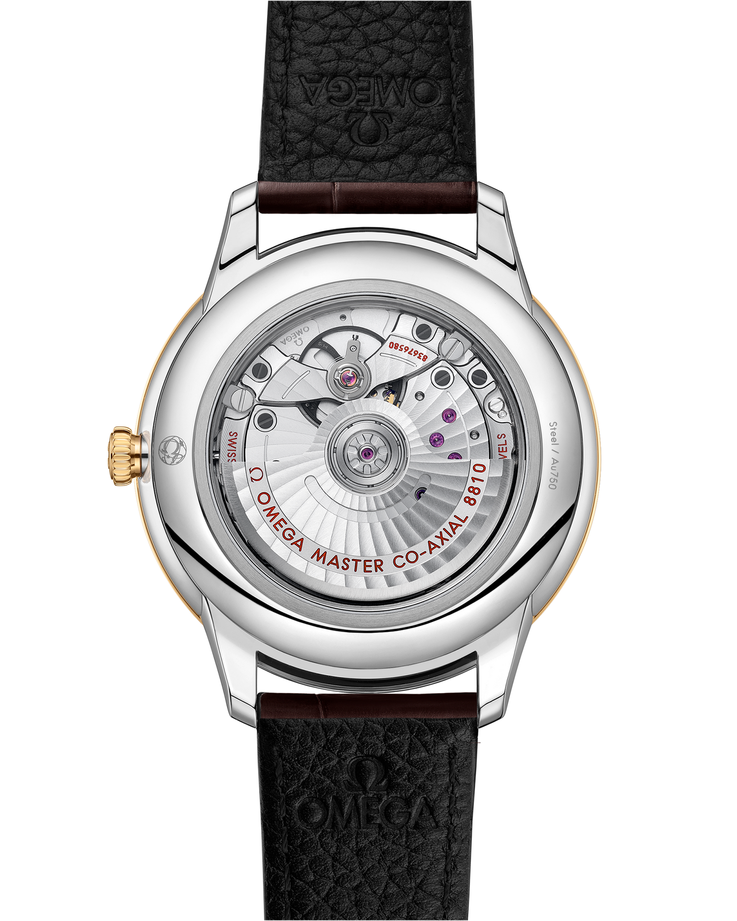 De Ville Prestige 41 mm, steel ‑ yellow gold on leather strap