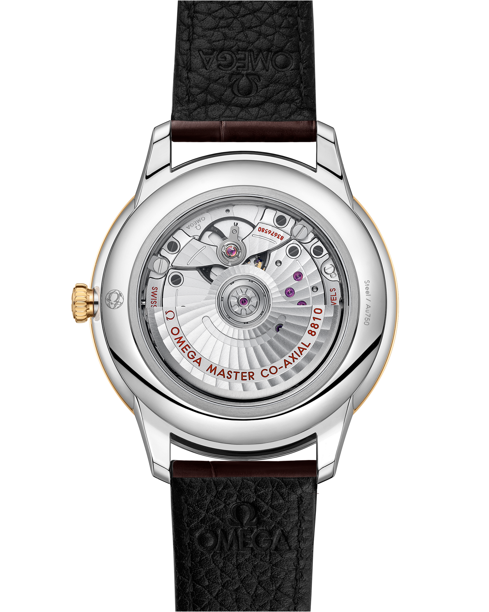 De Ville Prestige 41 mm, steel ‑ yellow gold on leather strap