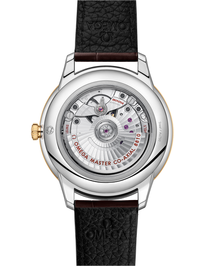 De Ville Prestige 41 mm, steel ‑ yellow gold on leather strap