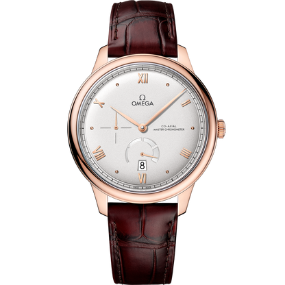 De Ville Prestige 41 mm, Sedna™ gold on leather strap