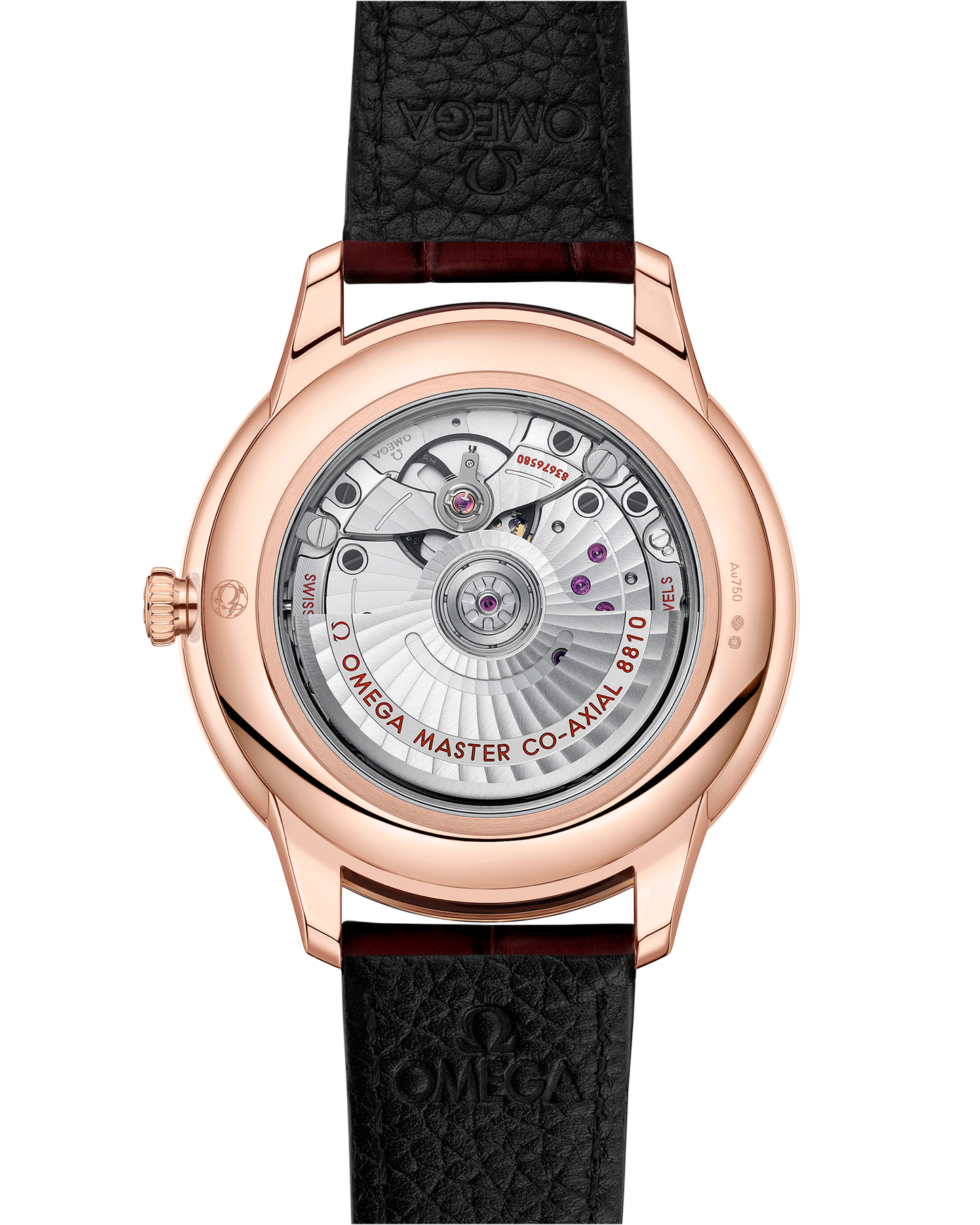 De Ville Prestige 41 mm, Sedna™ gold on leather strap