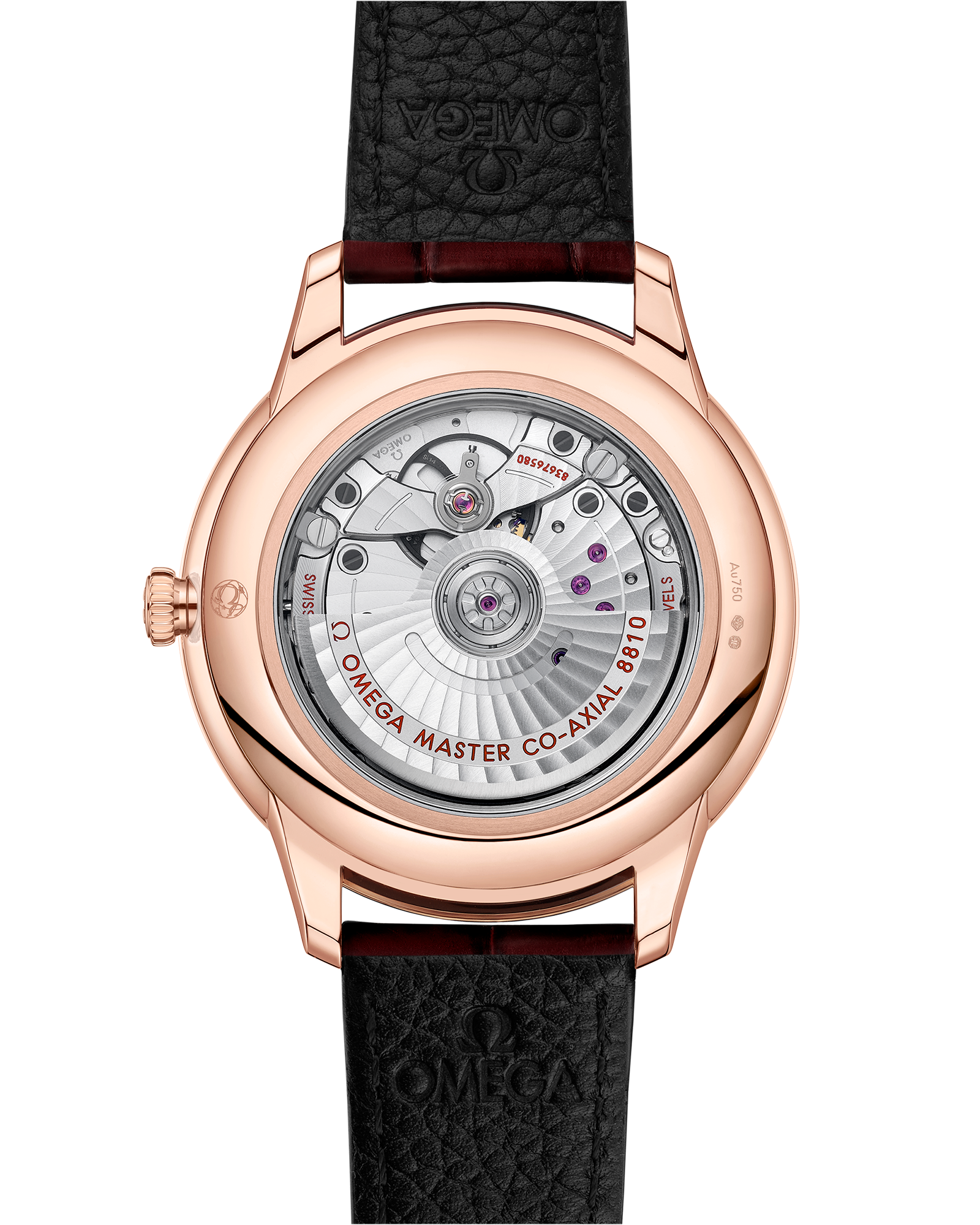 De Ville Prestige 41 mm, Sedna™ gold on leather strap