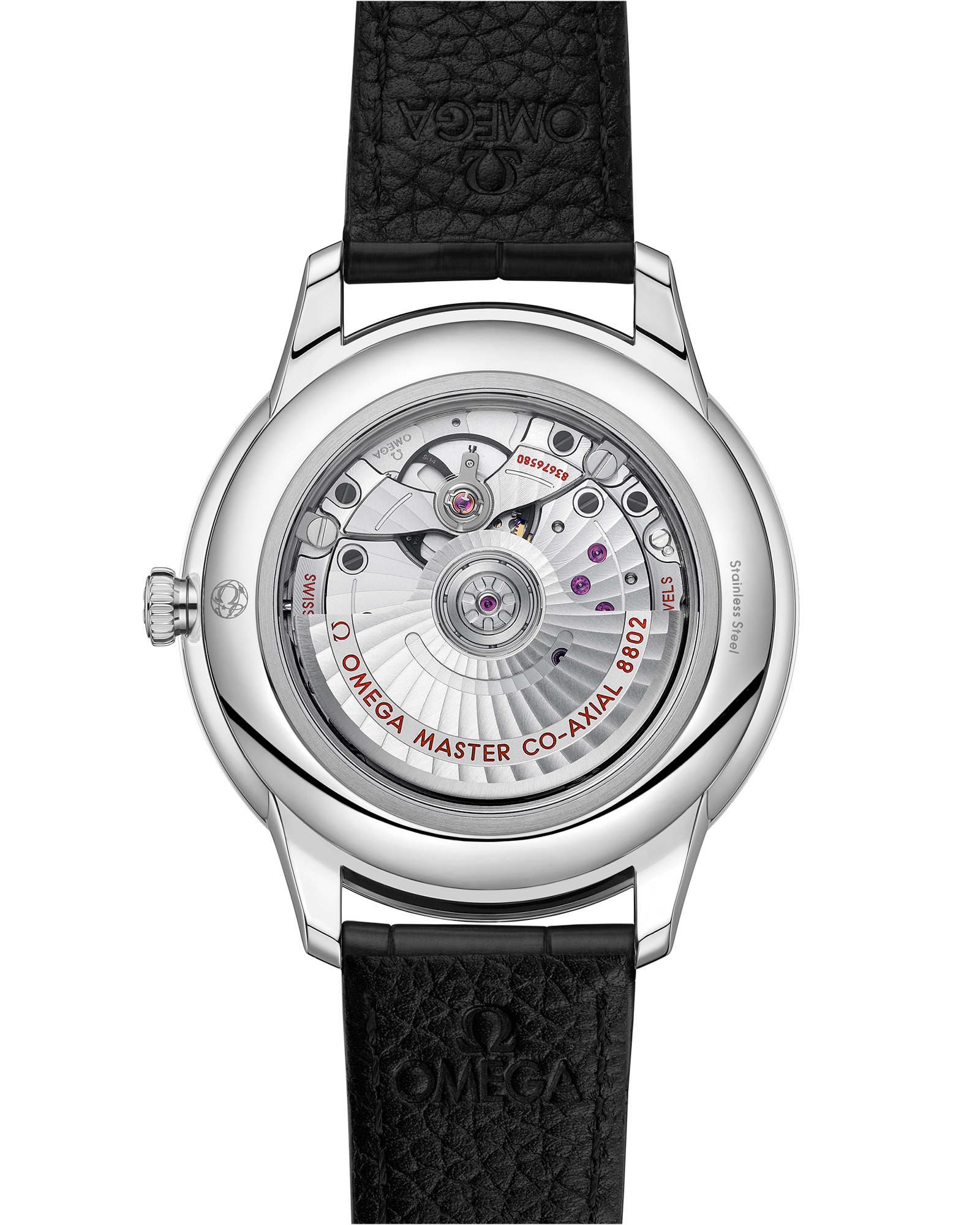 De Ville Prestige 41 mm, steel on leather strap