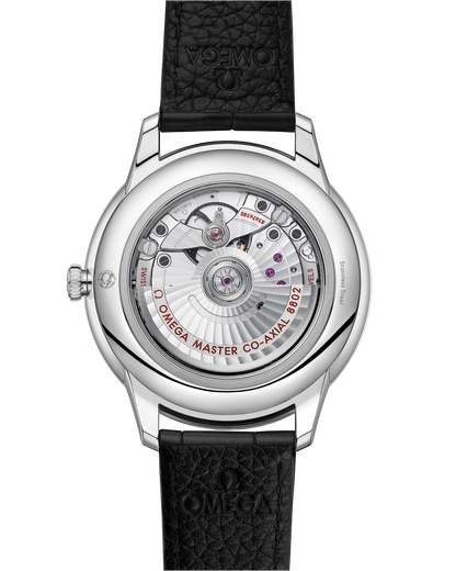 De Ville Prestige 41 mm, steel on leather strap