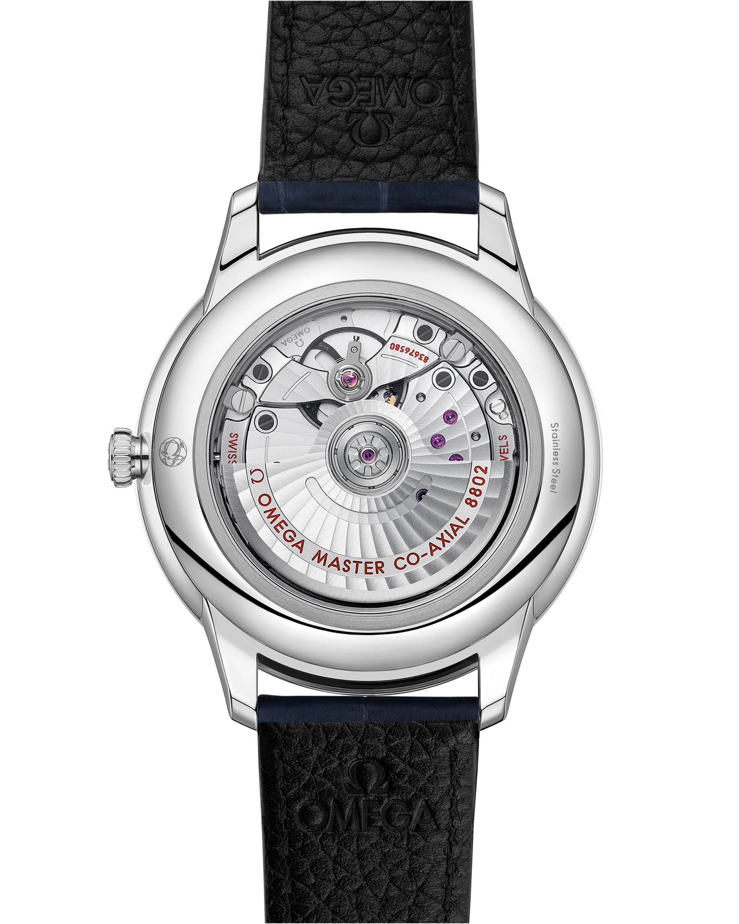 De Ville Prestige 41 mm, steel on leather strap