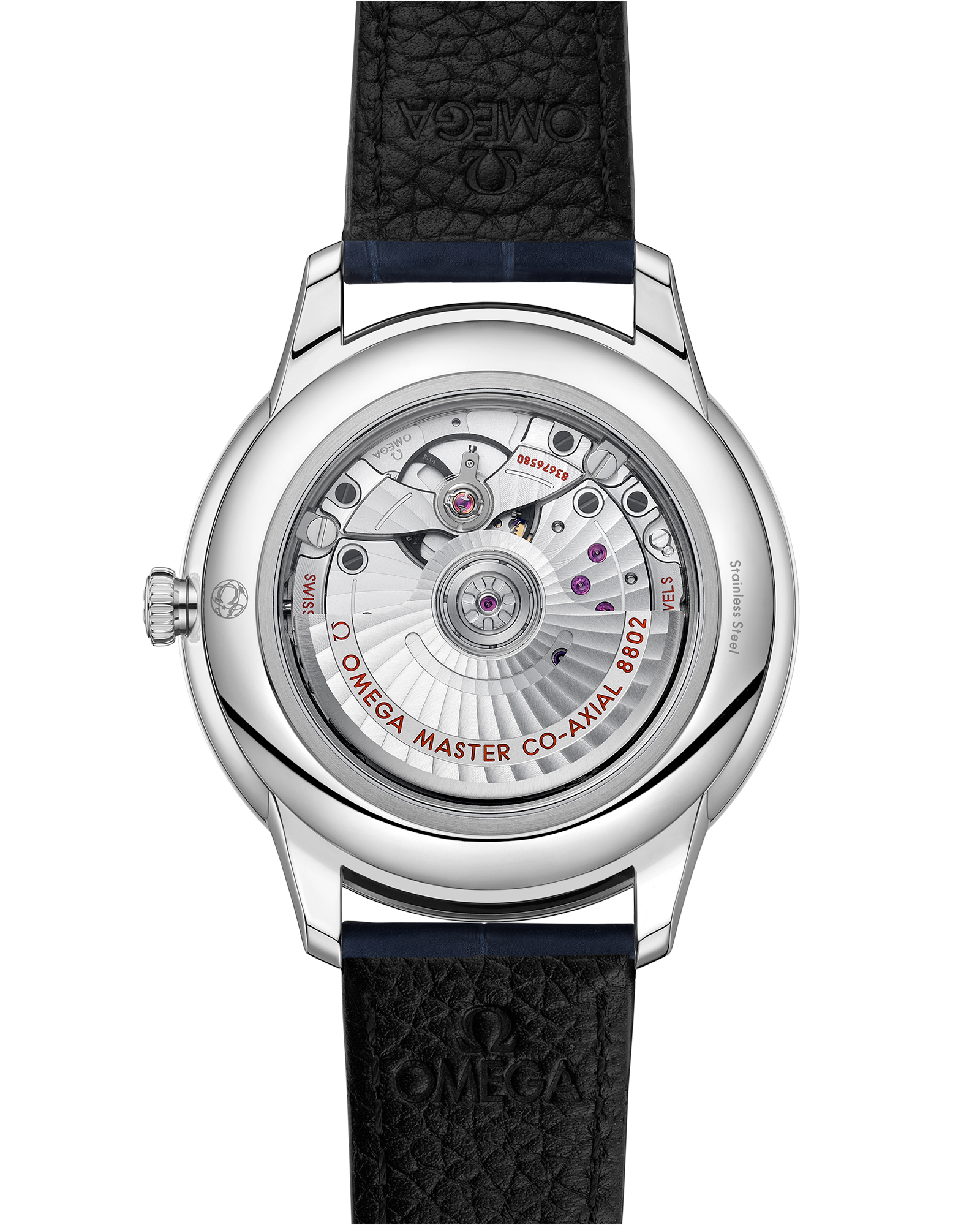De Ville Prestige 41 mm, steel on leather strap