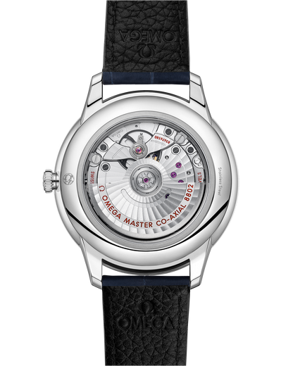 De Ville Prestige 41 mm, steel on leather strap