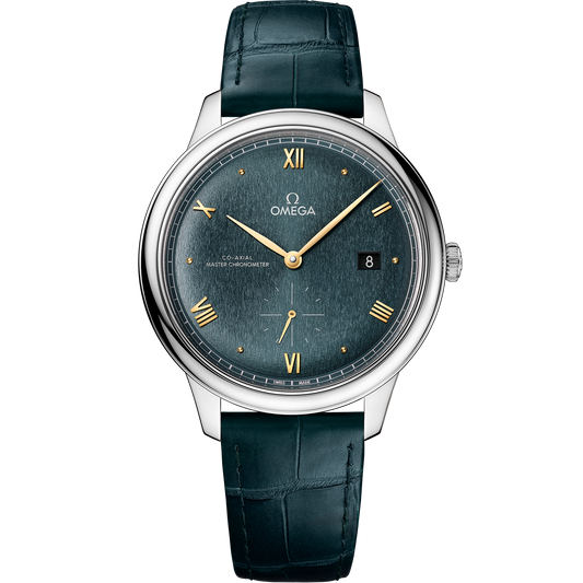 De Ville Prestige 41 mm, steel on leather strap