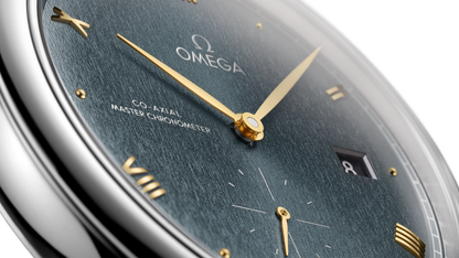 De Ville Prestige 41 mm, steel on leather strap