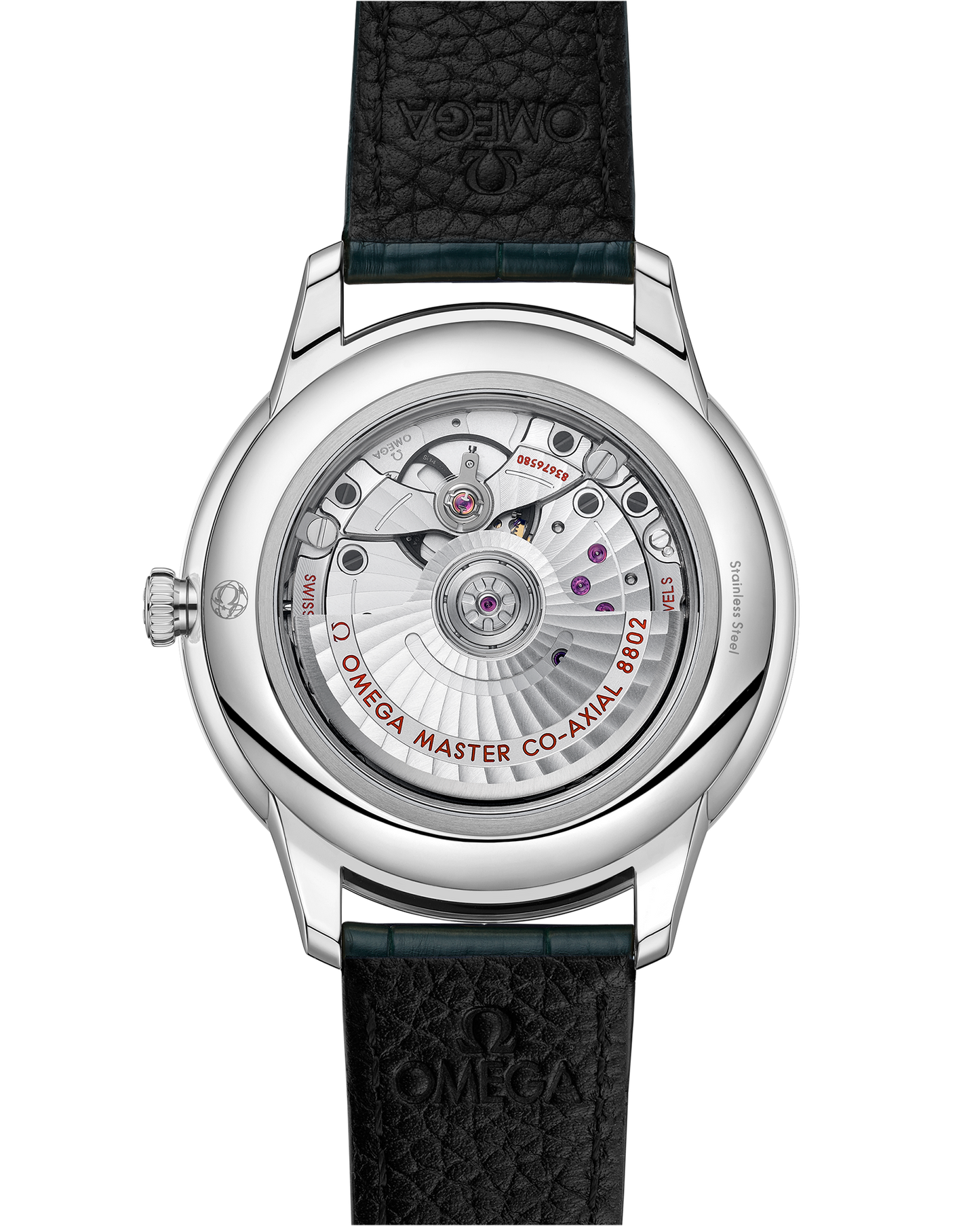 De Ville Prestige 41 mm, steel on leather strap