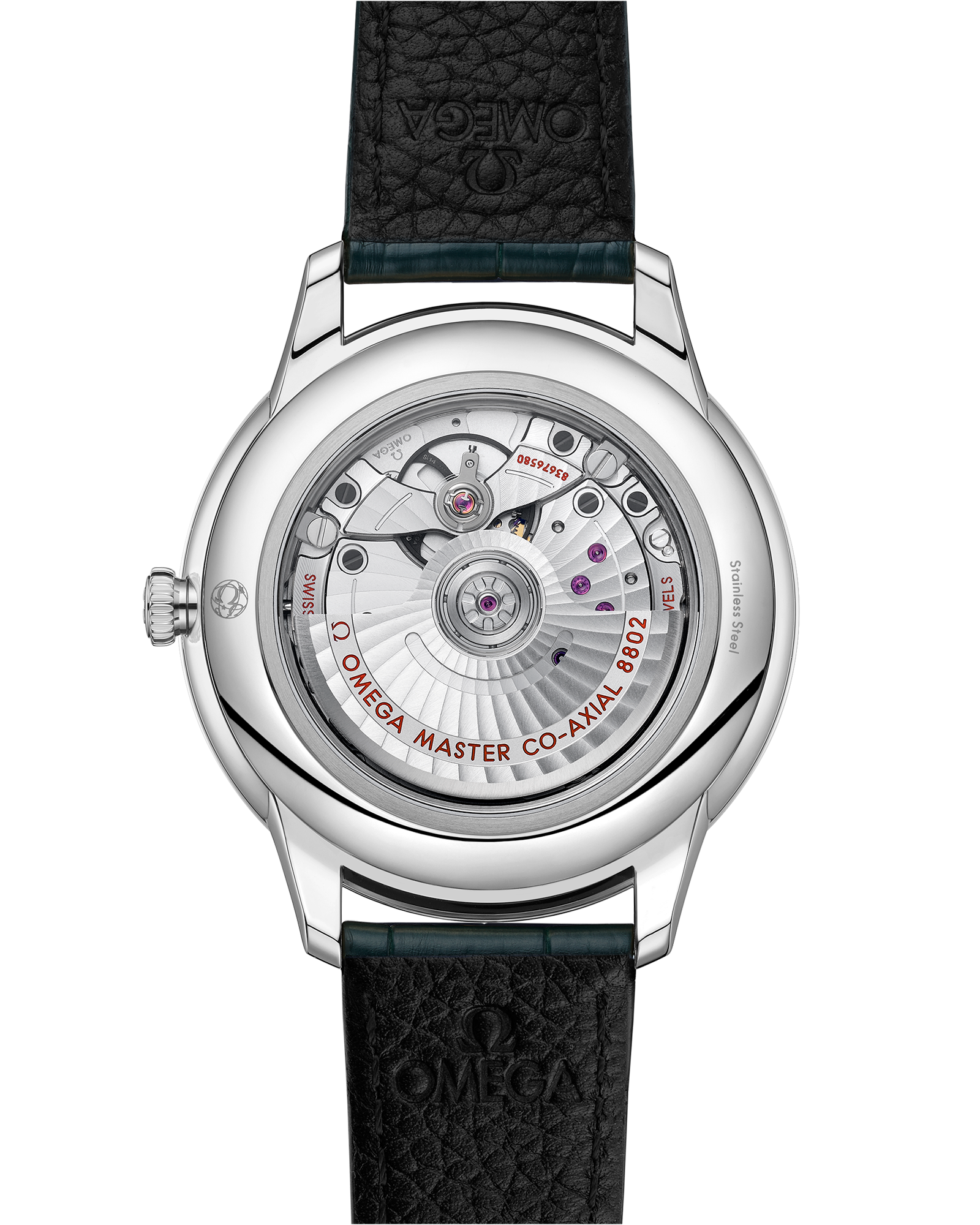 De Ville Prestige 41 mm, steel on leather strap
