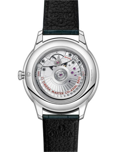 De Ville Prestige 41 mm, steel on leather strap