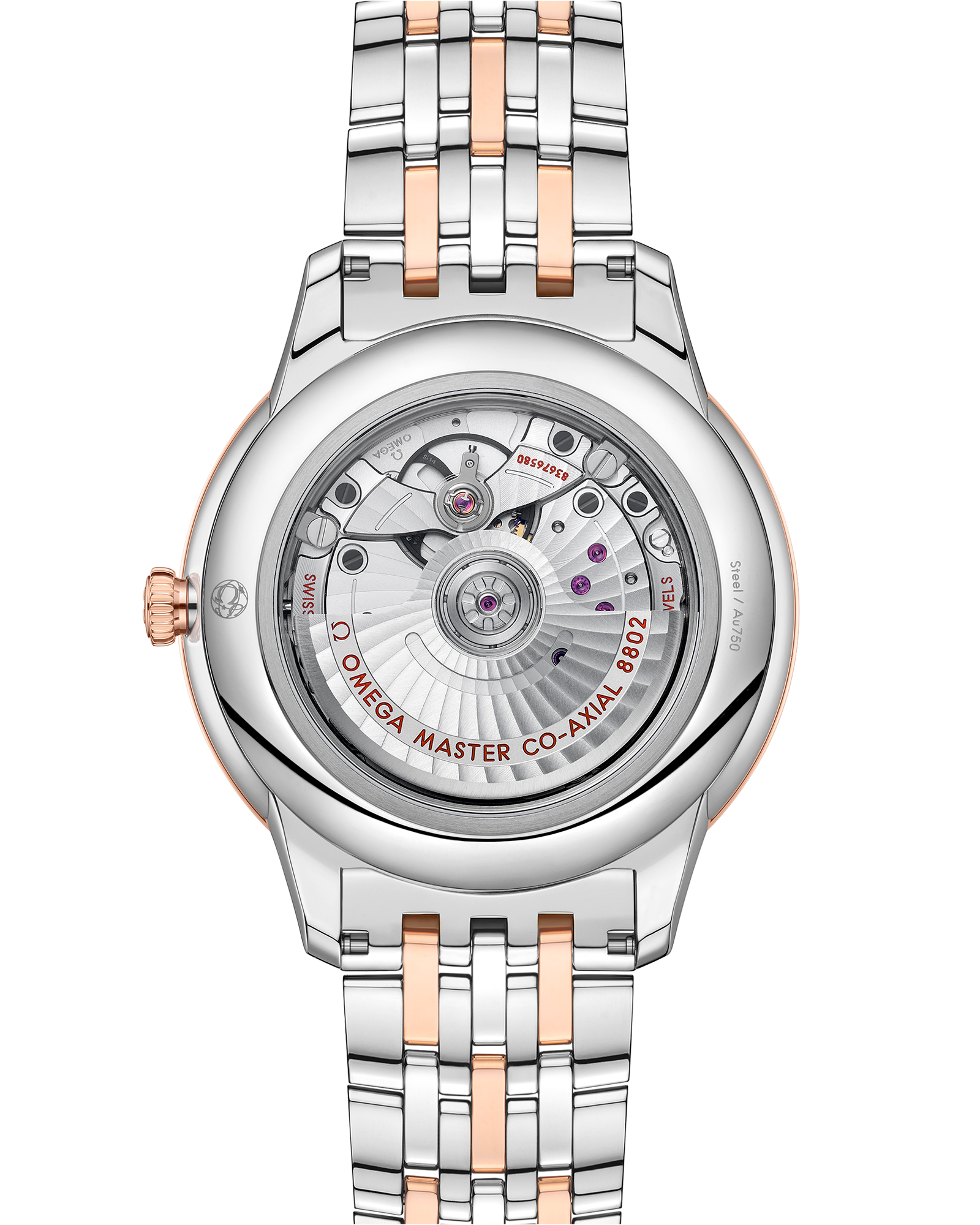 De Ville Prestige 41 mm, steel ‑ Sedna™ gold on steel ‑ Sedna™ gold