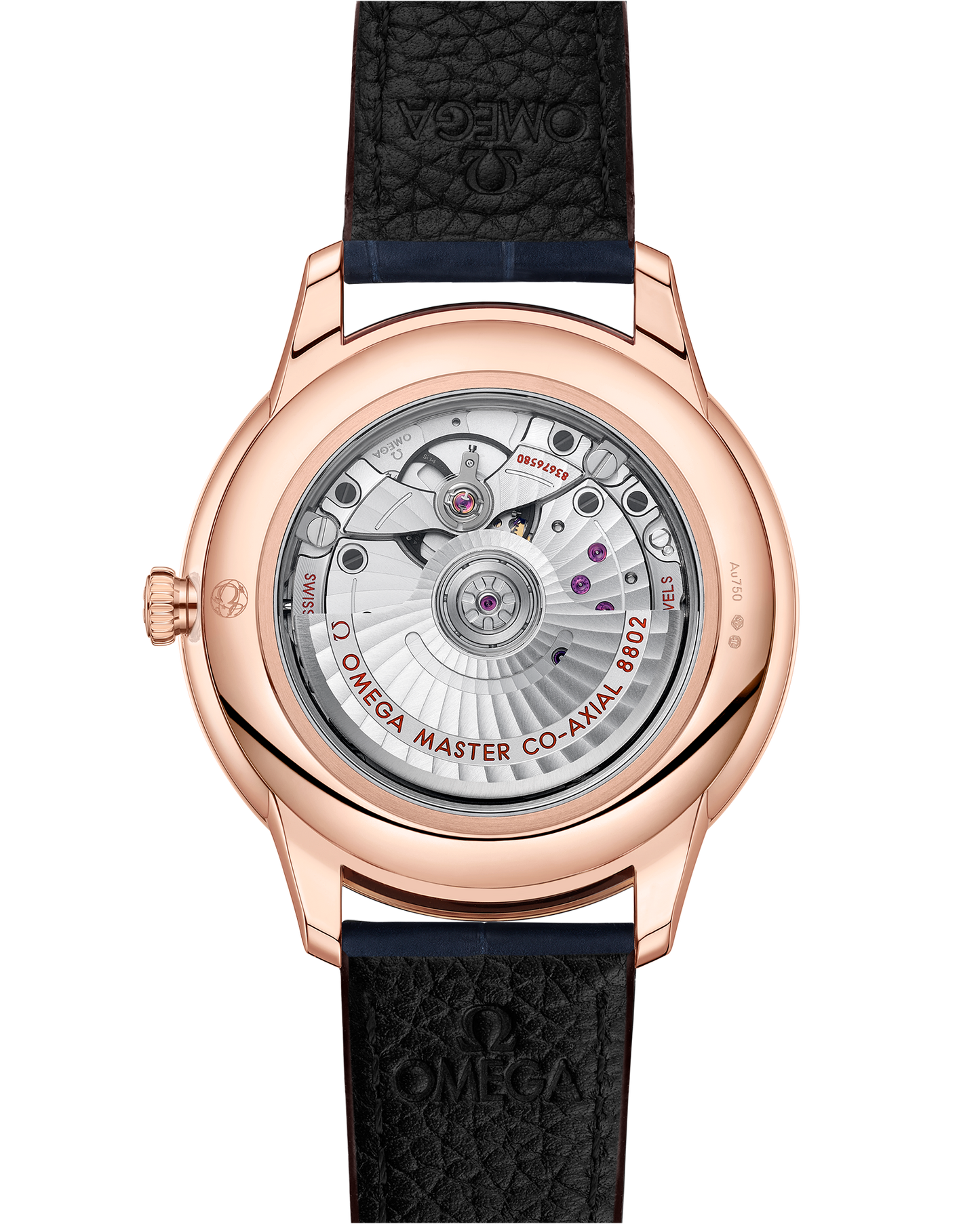De Ville Prestige 41 mm, Sedna™ gold on leather strap