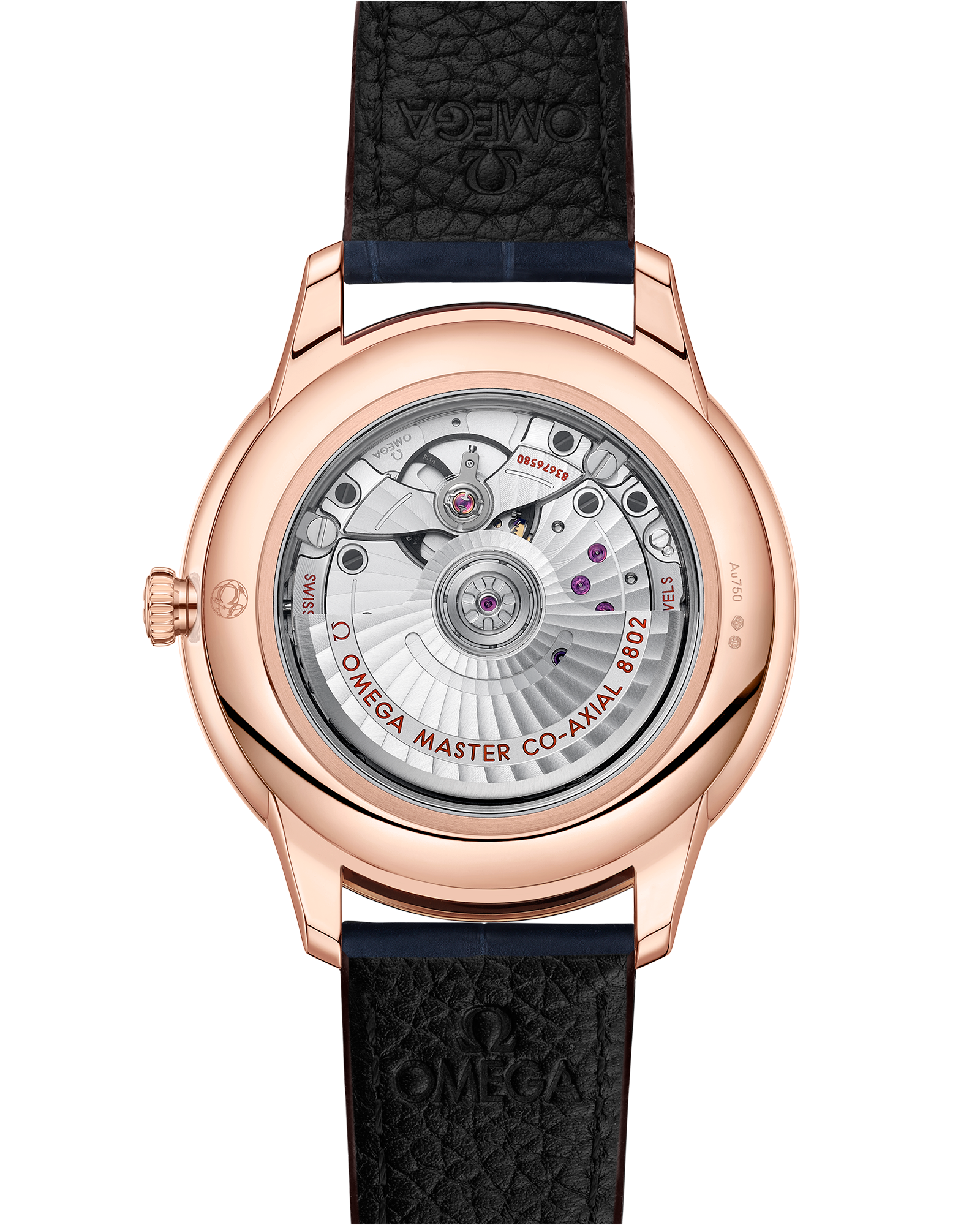 De Ville Prestige 41 mm, Sedna™ gold on leather strap
