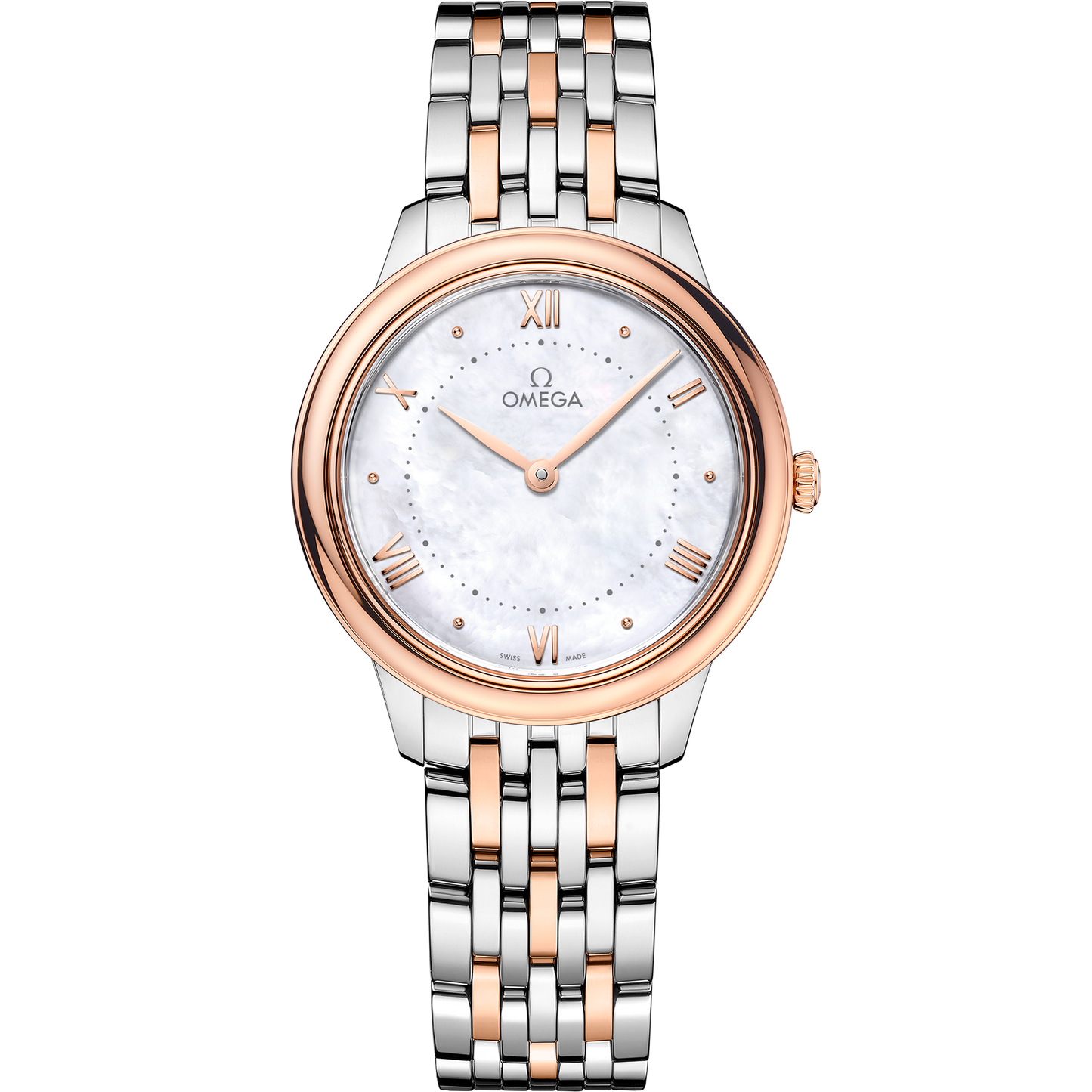 De Ville Prestige 30 mm, steel ‑ Sedna™ gold on steel ‑ Sedna™ gold