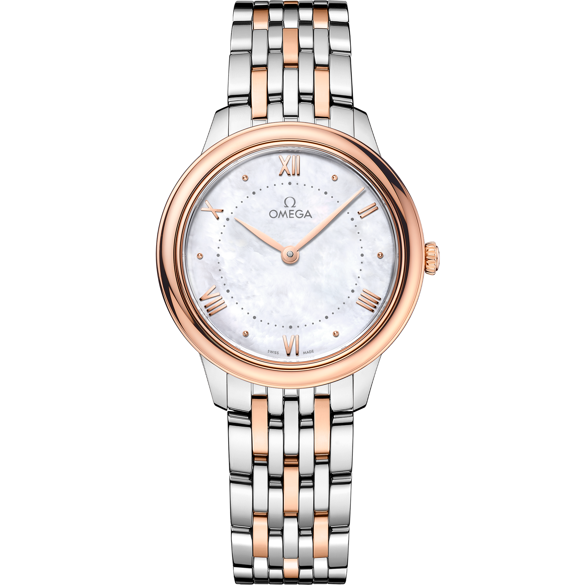 De Ville Prestige 30 mm, steel ‑ Sedna™ gold on steel ‑ Sedna™ gold