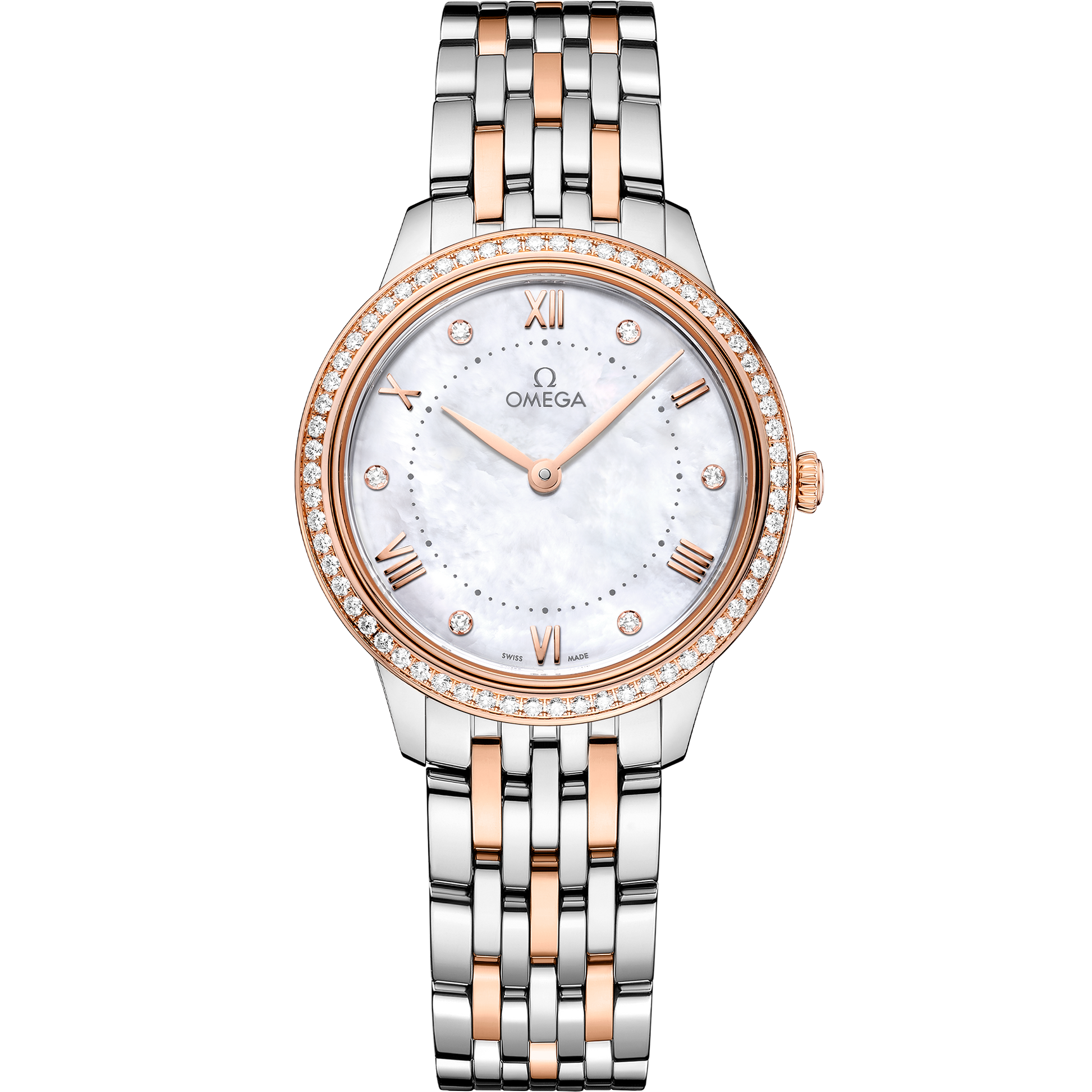 De Ville Prestige 30 mm, steel ‑ Sedna™ gold on steel ‑ Sedna™ gold