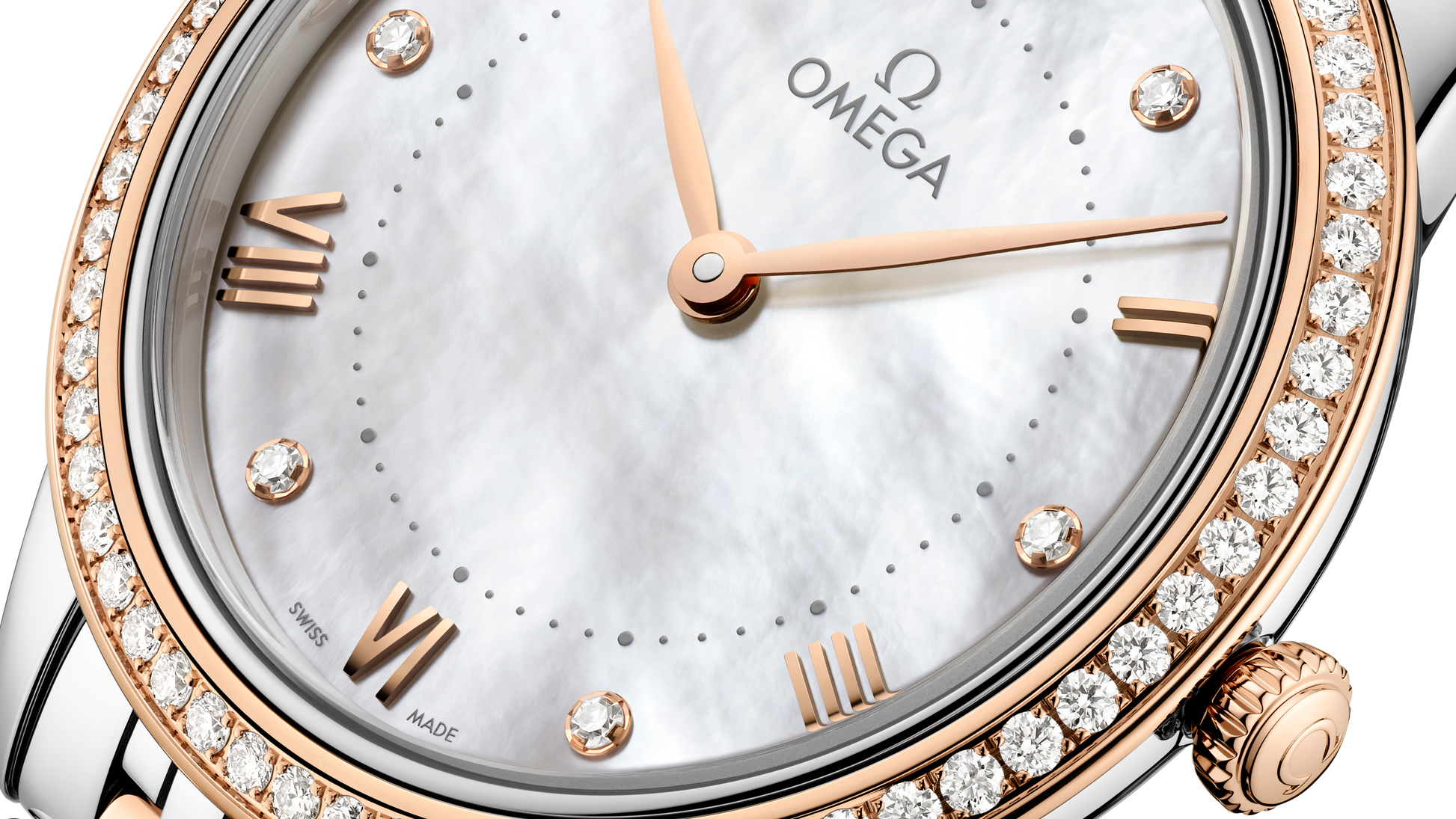 De Ville Prestige 30 mm, steel ‑ Sedna™ gold on steel ‑ Sedna™ gold