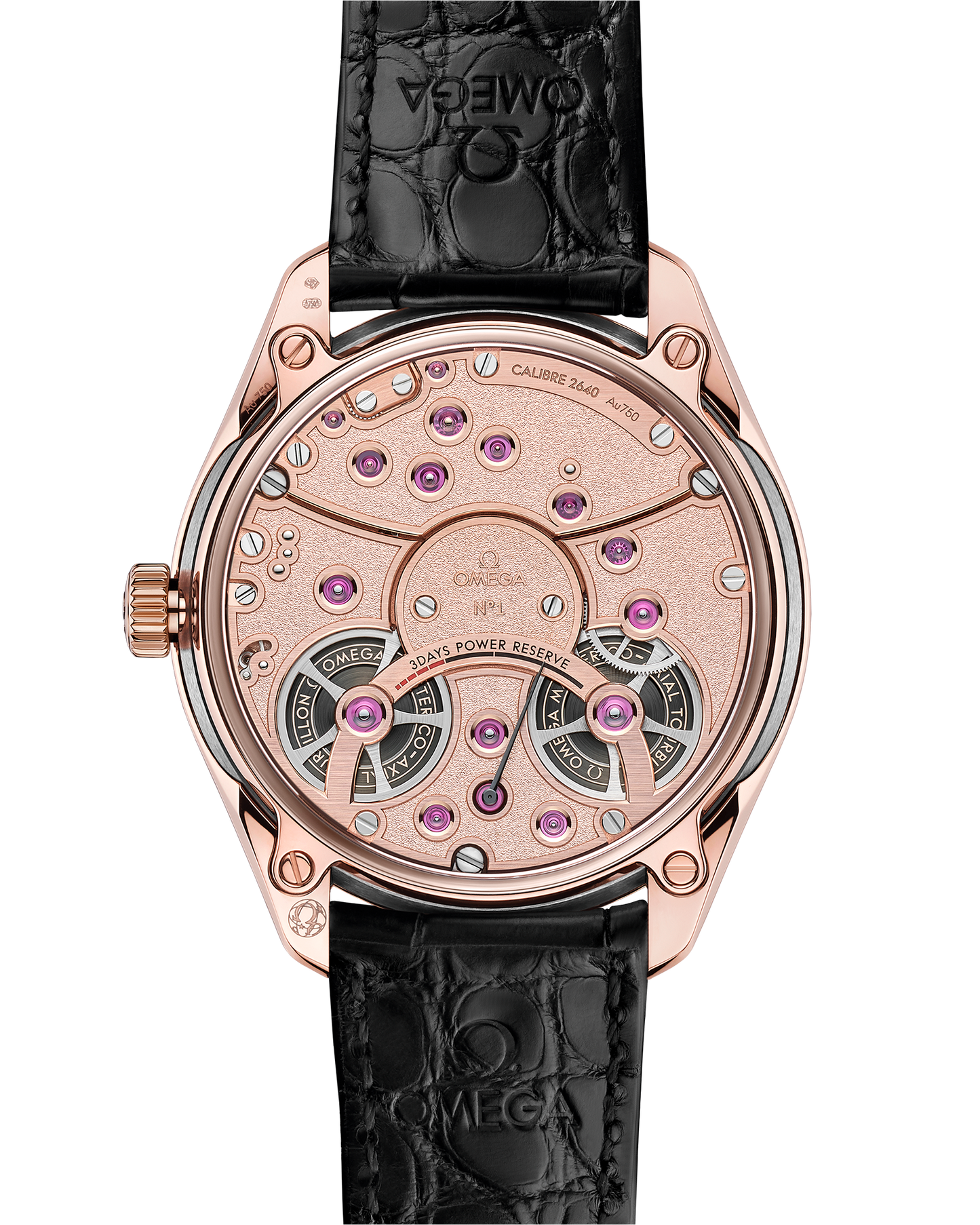 De Ville Tourbillon 43 mm, Sedna™ gold ‑ Canopus Gold™ on leather strap
