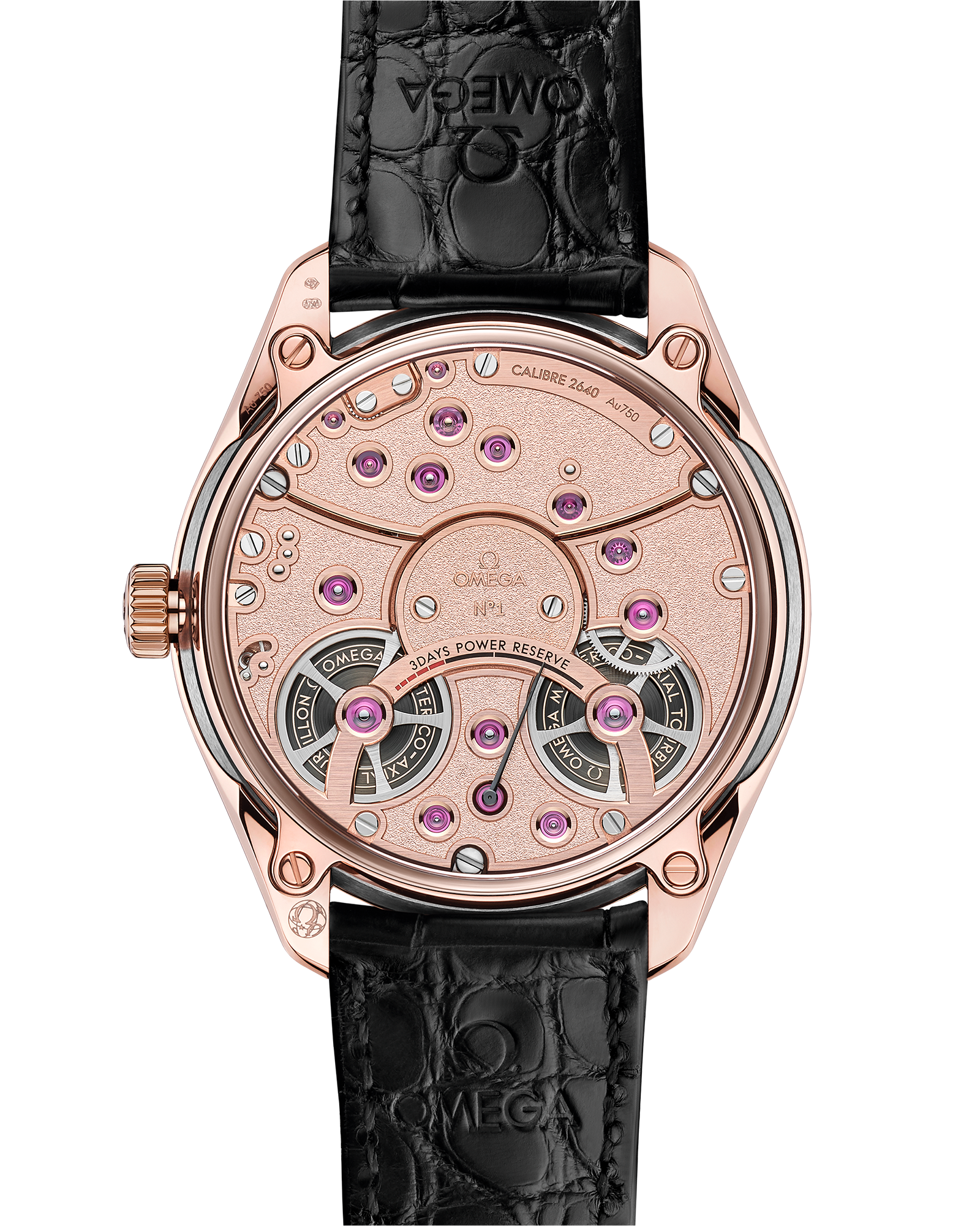 De Ville Tourbillon 43 mm, Sedna™ gold ‑ Canopus Gold™ on leather strap