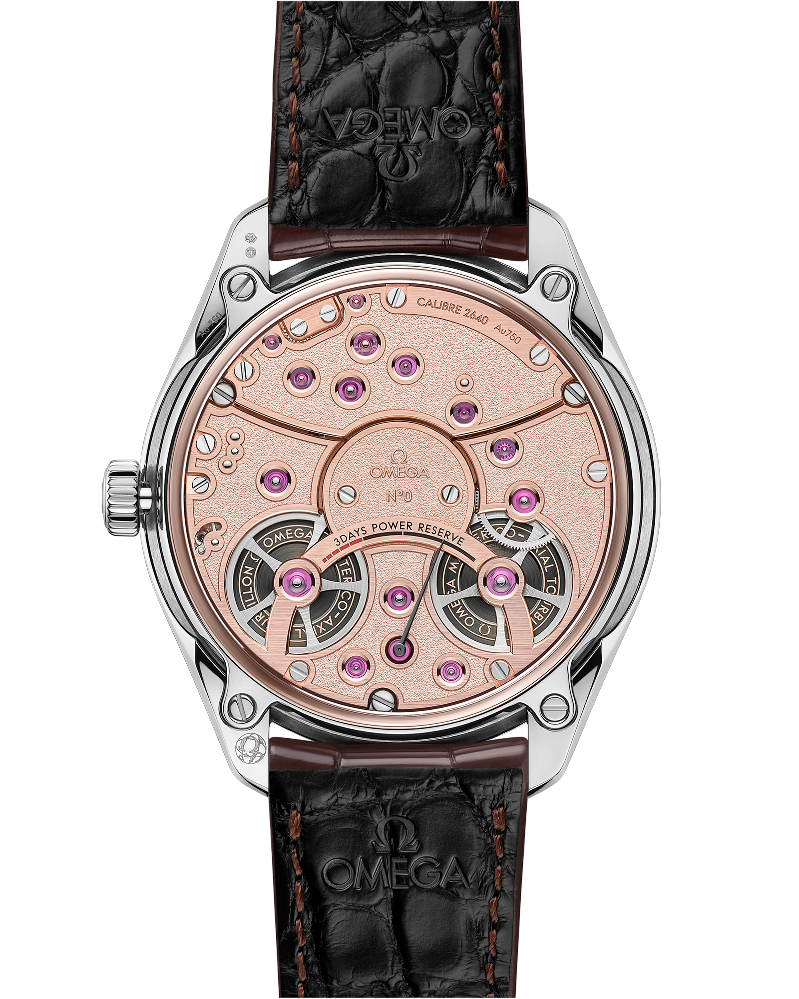 De Ville Tourbillon 43 mm, Canopus Gold™ on leather strap