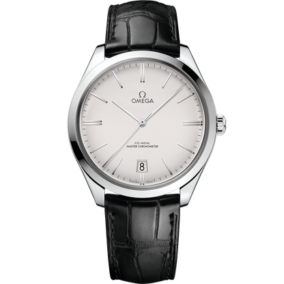 De Ville Trésor 40 mm, steel on leather strap