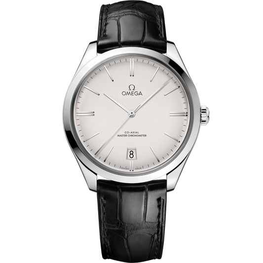 De Ville Trésor 40 mm, steel on leather strap